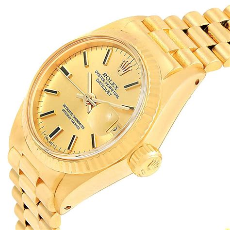 rolex oyster gold womens